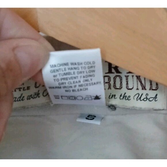 Prairie Underground Cotton Canvas Vest Size Small Cream Asymmetrical Zip Chore - Picture 6 of 12